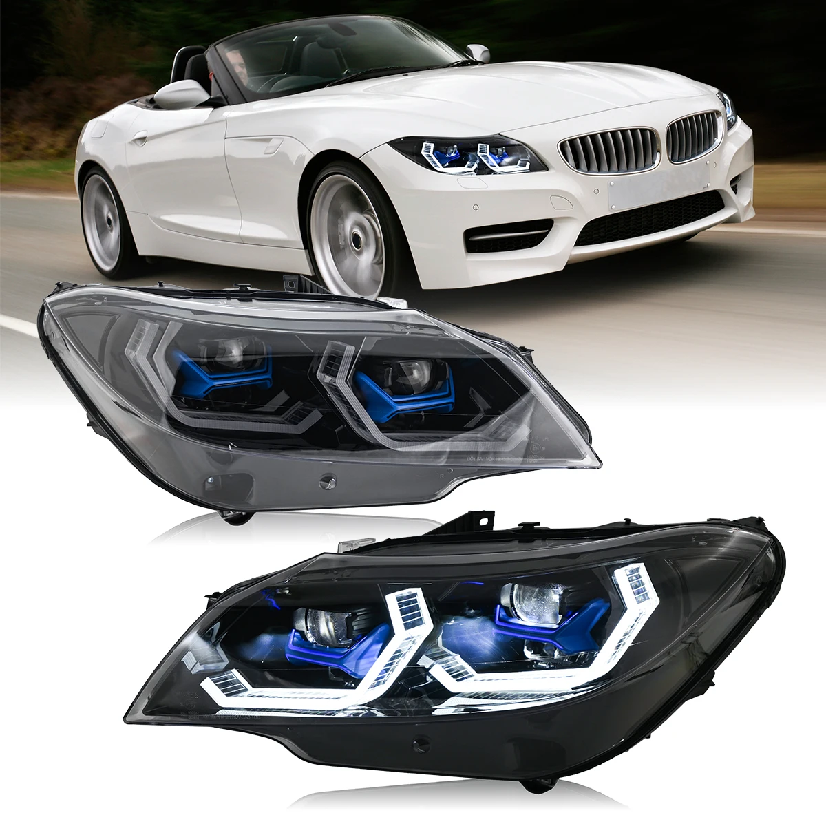 

Фара для BMW Z4 2009-2016 E89 с анимацией запуска и последовательными поворотниками