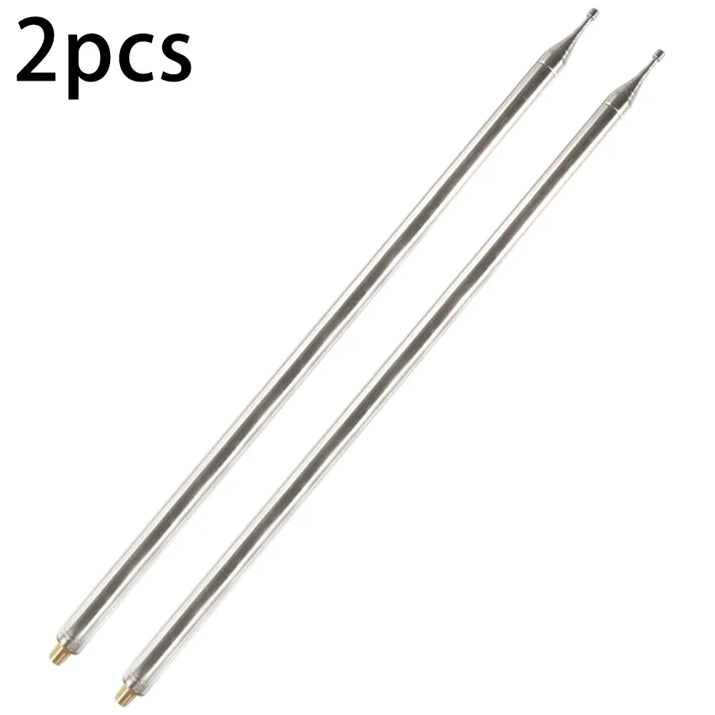 

2Pcs Stainless Steel Whip Antenna Pull Rod Instrument For HF Radio Positive Whip Antenna Telescopic Antenna Shortwave Antenna