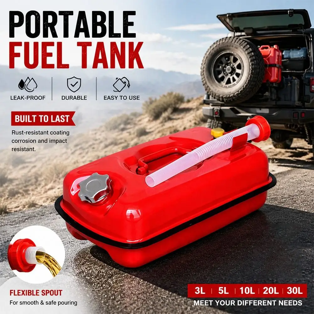 Neuer 5L/10L/20L Tank aus 410 Edelstahl, Ersatztank, verstärkter Tank, Auto-Ersatz-Kraftstofftank, Outdoor