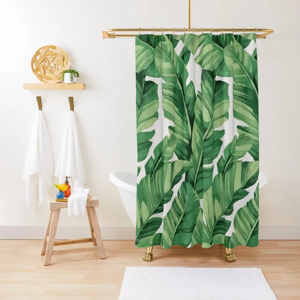 

Tropical banana leaves Shower Curtain Bathroom Shower Window Cover Curtain
