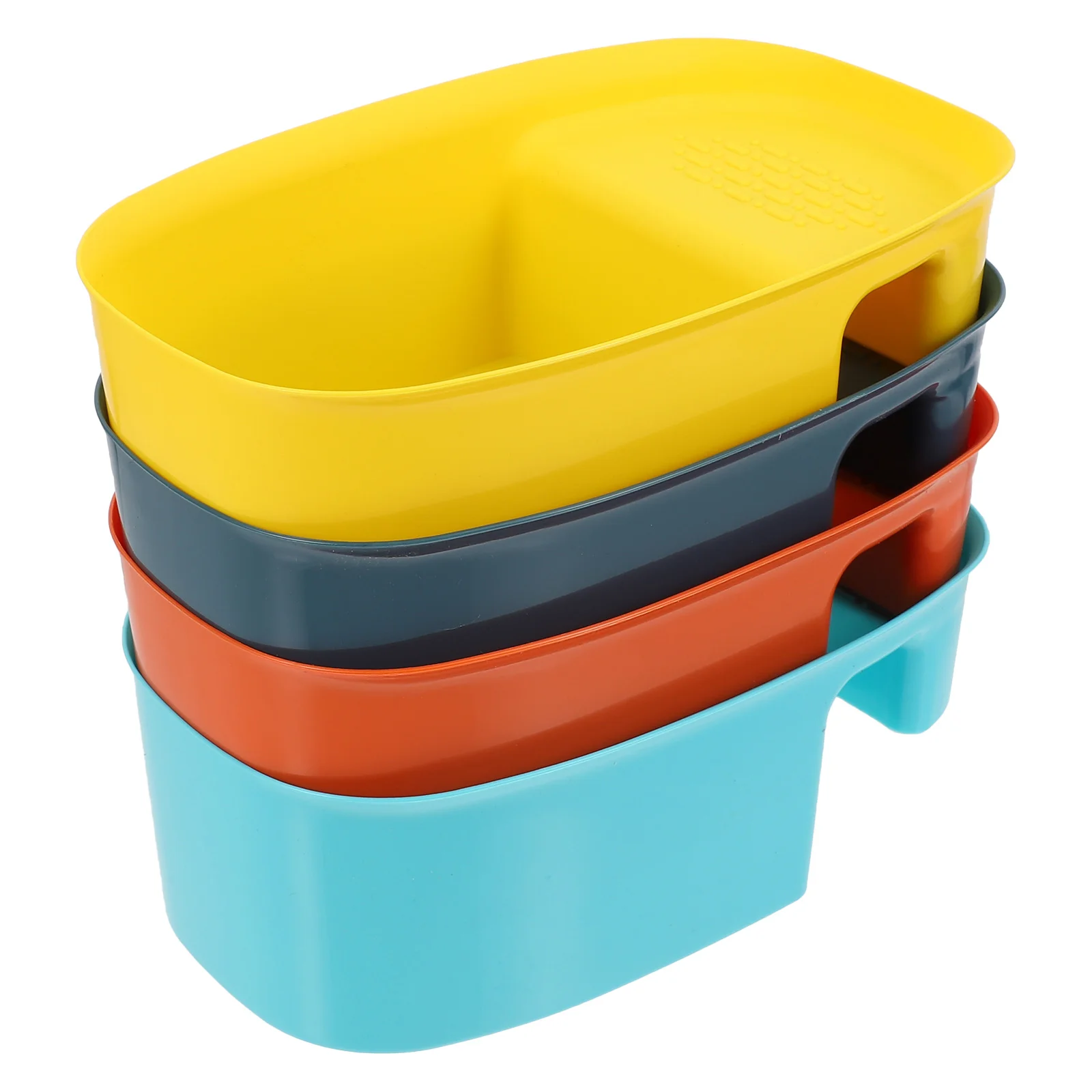 

4 Pcs Hanging Drainer Basket Sink Container Holder Storage Baskets Plastic Food Trays