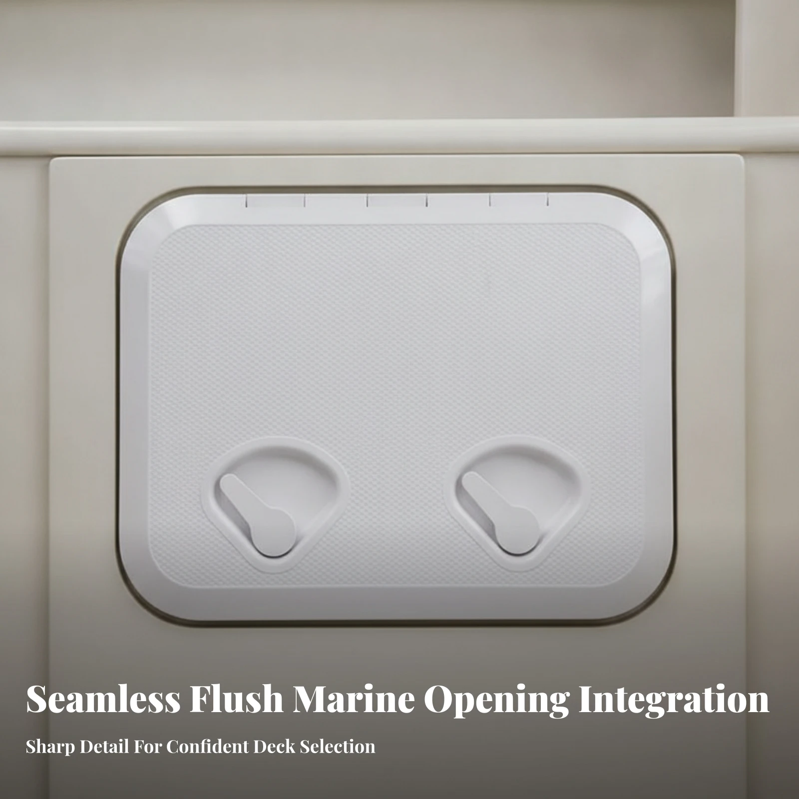 Marine Deck Hatch Cover Textured Hatch Cover with Pull Handles Recessed Handle Long-Lasting Boat Easy to Install for Mariners view 4