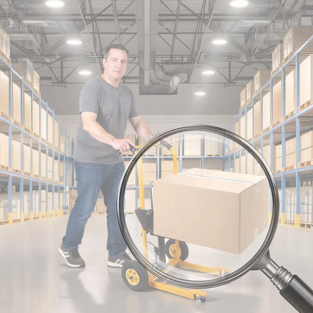 

Mini Forklift Manual Hydraulic Stacker with Swivel Wheels Portable Pallet Jack Table Cart Wear Resist Pallet Truck Dolly