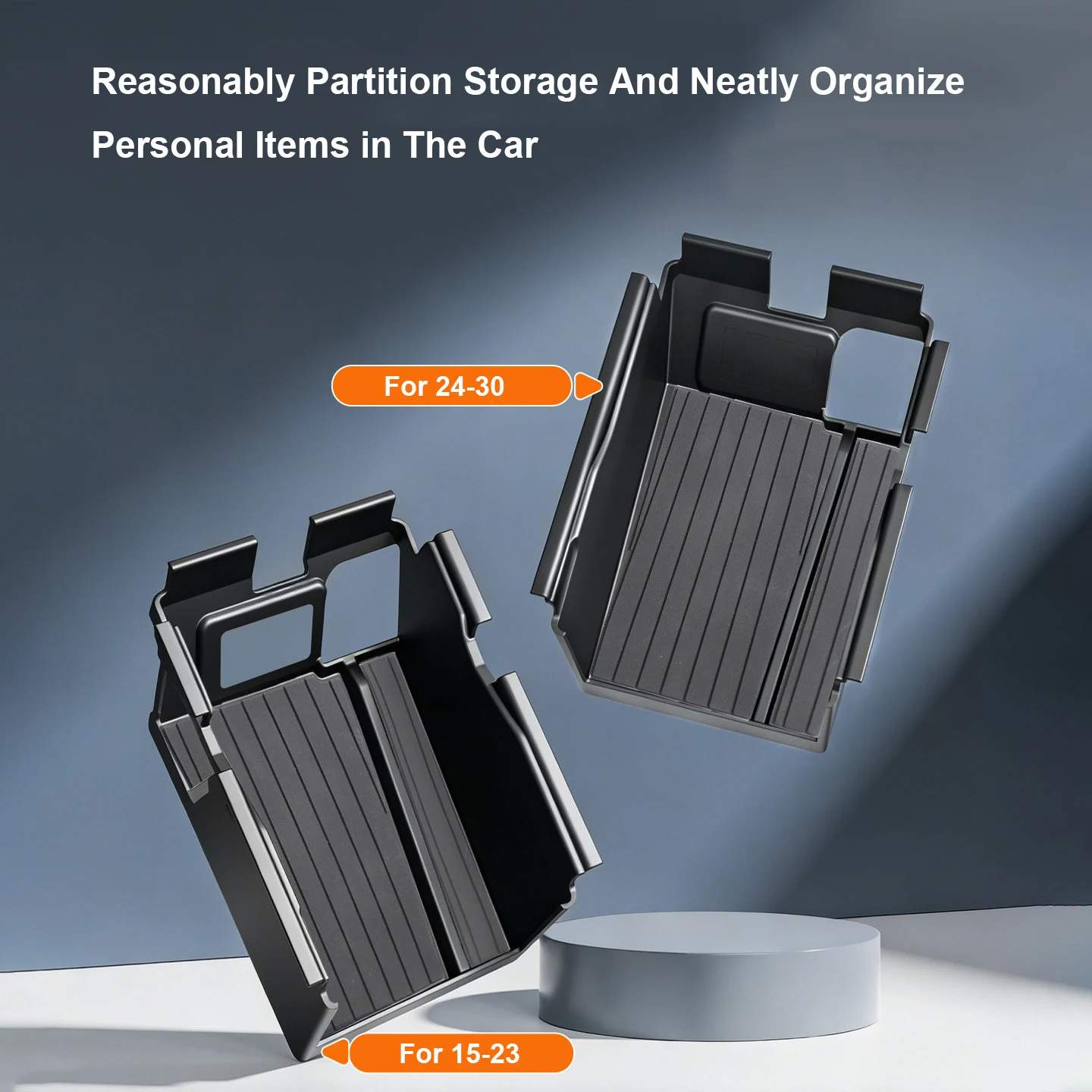 

QHCP Car Armrest Box Storage Boxes Central Tray Pallets Container Organizer Stowing Tidying For Ford Mustang 2015-2030 Accessory