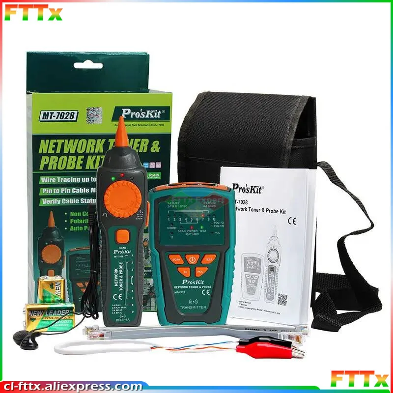 

Pro'sKit MT-7028 Network Toner Probe Kit Audio Network Check Line Tester Tracker Networking, Datacom, Audio TV Cable
