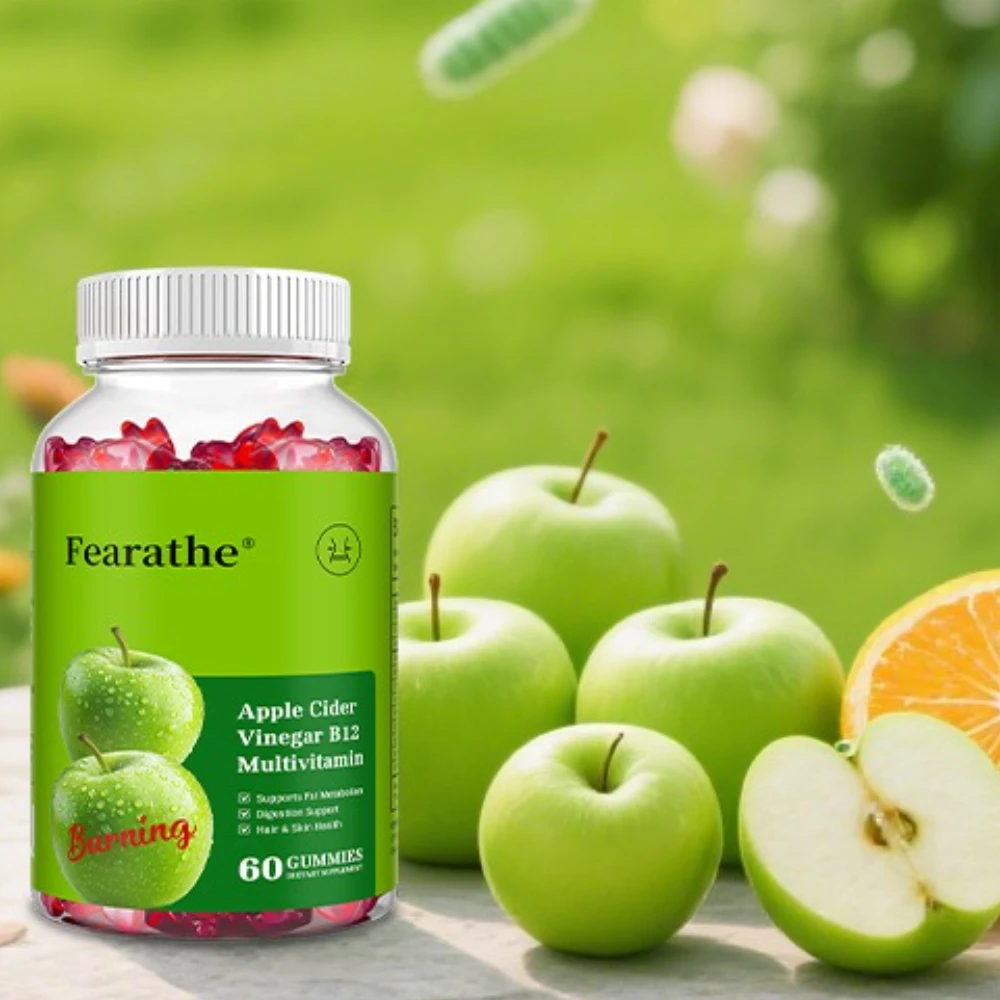 

Apple Cider Vinegar Gummies - Fat Burning, Weight Management, Detoxification, Digestion and Metabolism Improvement - 60 Gummies
