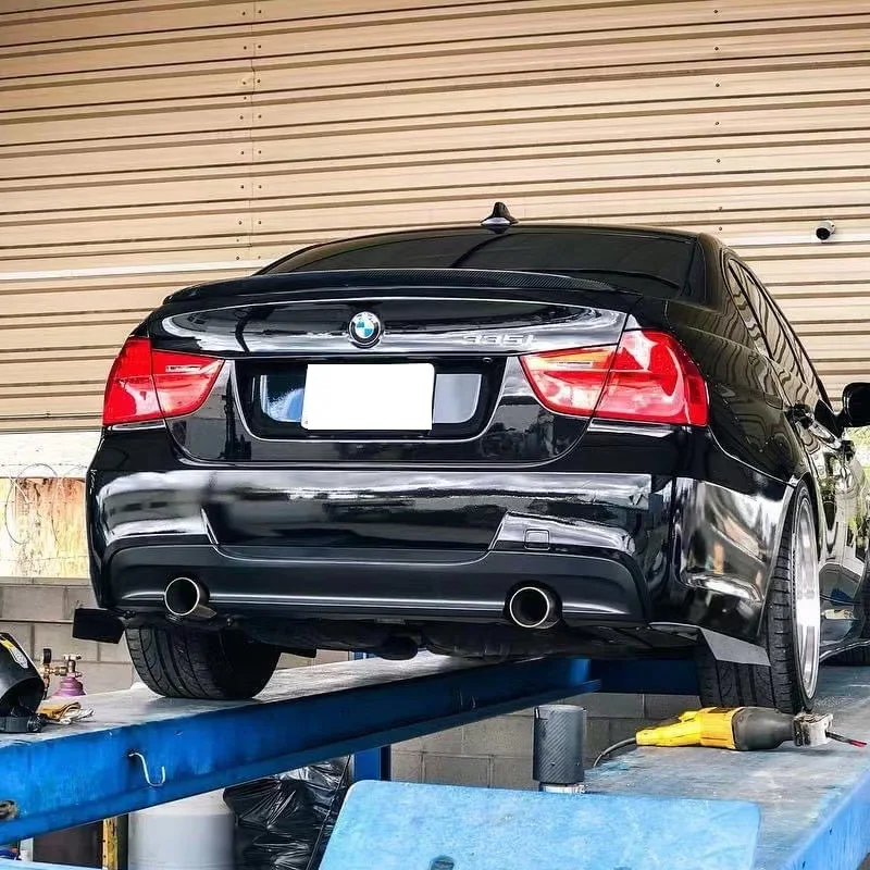 자동차 액세서리 듀얼 배기 팁, BMW E90 E92 320i 318i 업 325i 룩 배기 파이프, 스테인레스 스틸 머플러 팁 테일 파이프