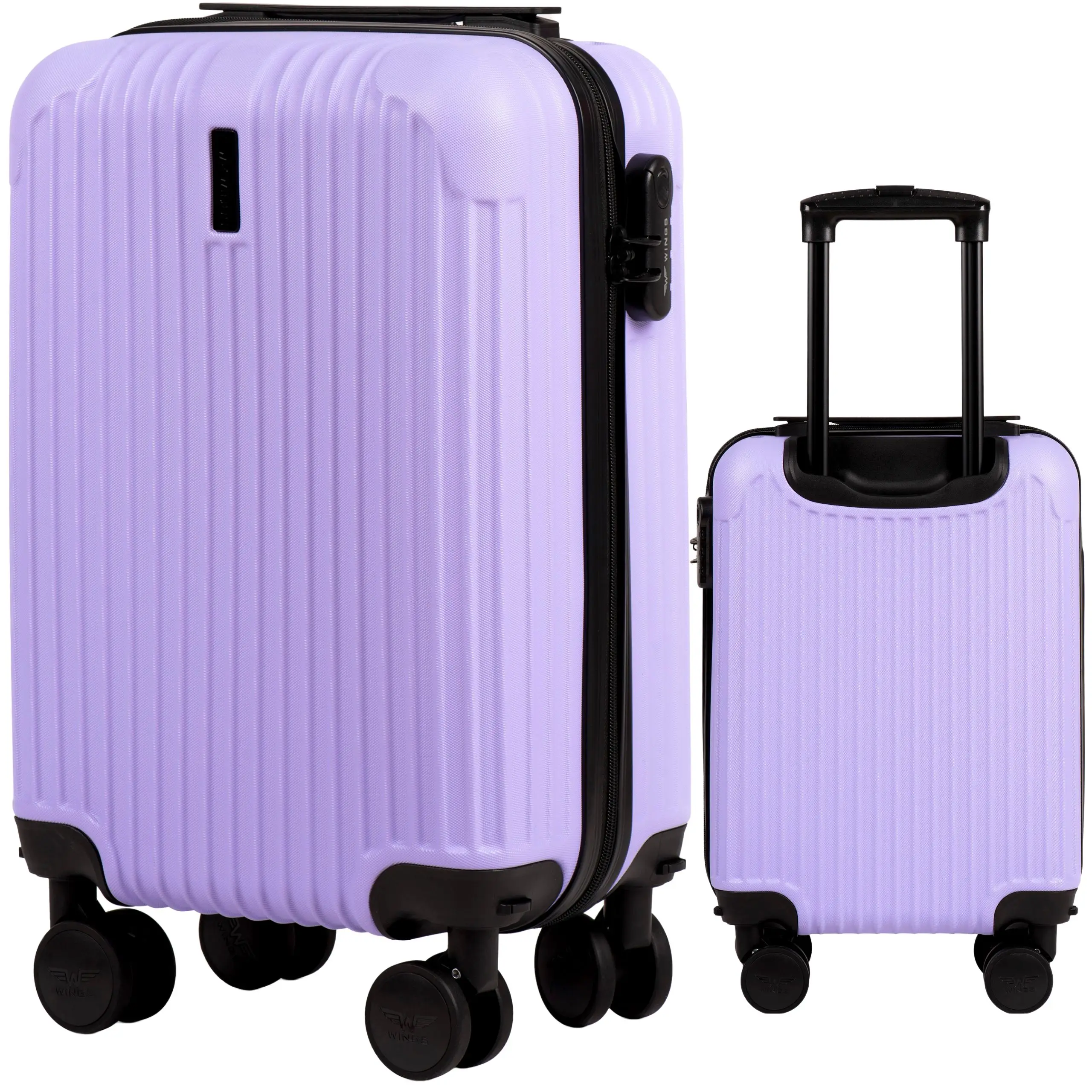 WINGS SMALL Hand luggage suitcase ABS Hard CABINET + 4 Wheels CONTAINABLE