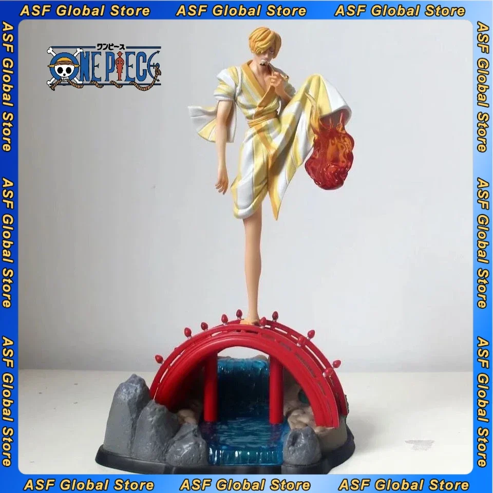 

30 см новая аниме-фигурка ONE PIECE, окружающая модель Санджи, статуя стоячей осанки, украшения для автомобиля, детские подарки на день рождения, игрушка