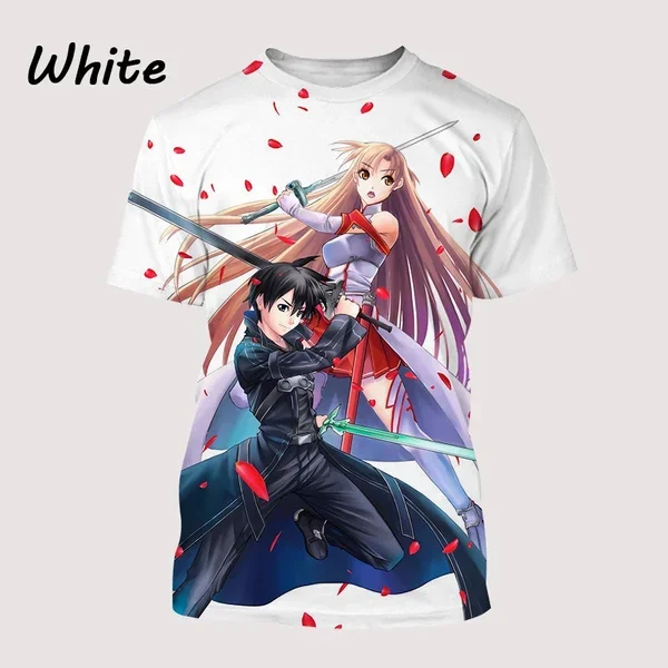 Trendy Casual Round Neck Short Sleeve Janpanese Anime 3D Printing T-shirt Fashion Hip Hop Street Style Harajuku Unisex T-Shirt