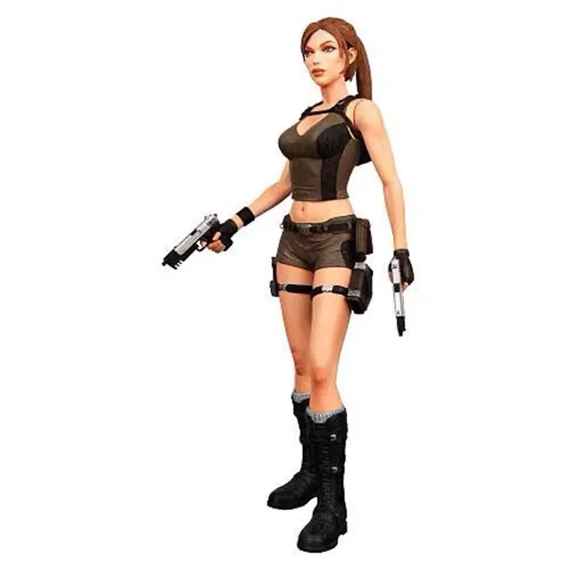 22cm Cartoon Lara raiden figurka wspólna lalka twarda kolekcja PVC Model kręta zabawka