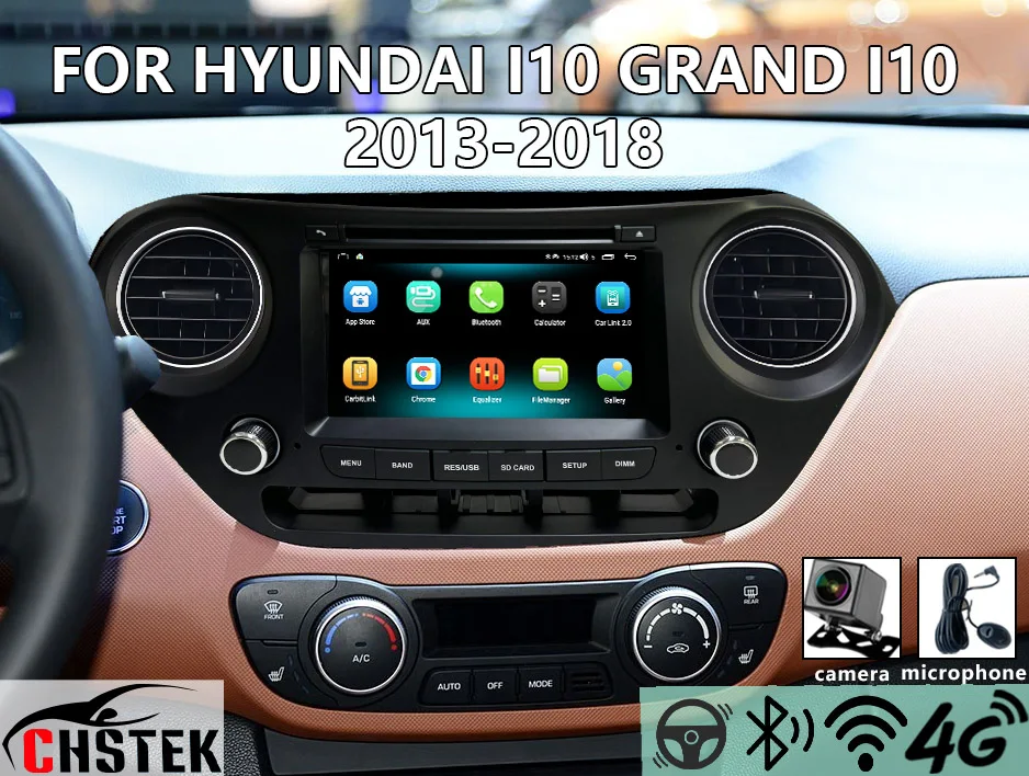 

CHSTEK 4G GPS WIFI For Hyundai i10 Grand 2013 2014 20152016 2017 2018 Navigation Wireless Carplay DSP RDS Audio Swap Android BT