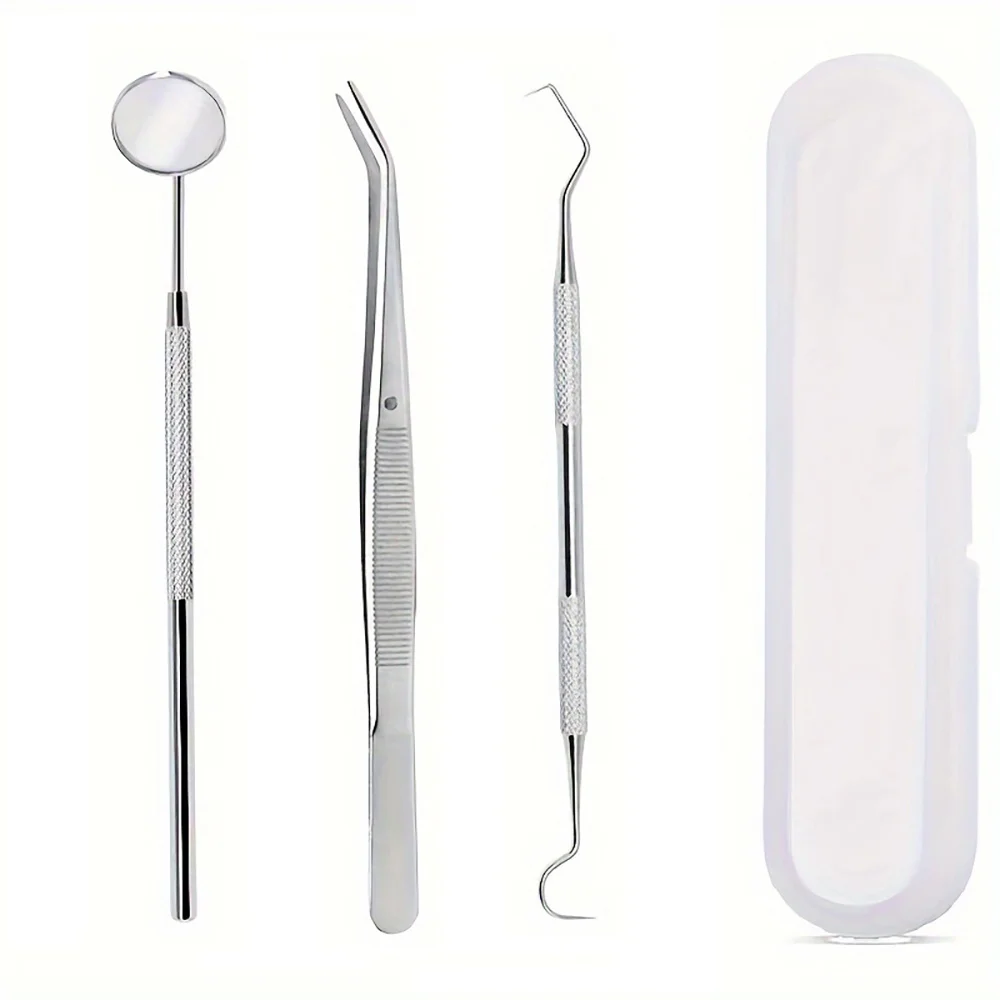 Zahnreinigungsset – Mundhygiene-Werkzeuge aus Edelstahl, Interdentalreiniger und Zahnstocher für gründliche Zahnreinigung, Unisex