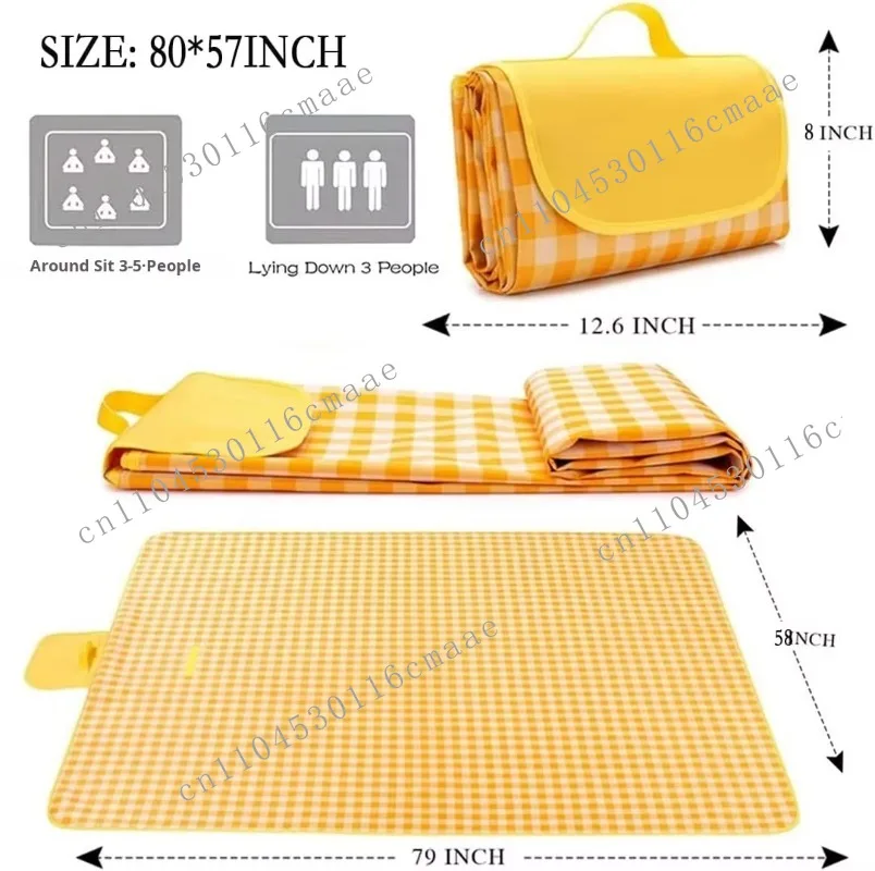 Hot Selling Portable Thickened Moisture-Proof Stain-Resistant Foldable Cushion Multi-Person Picnic Mat for Beach Novelty Gift