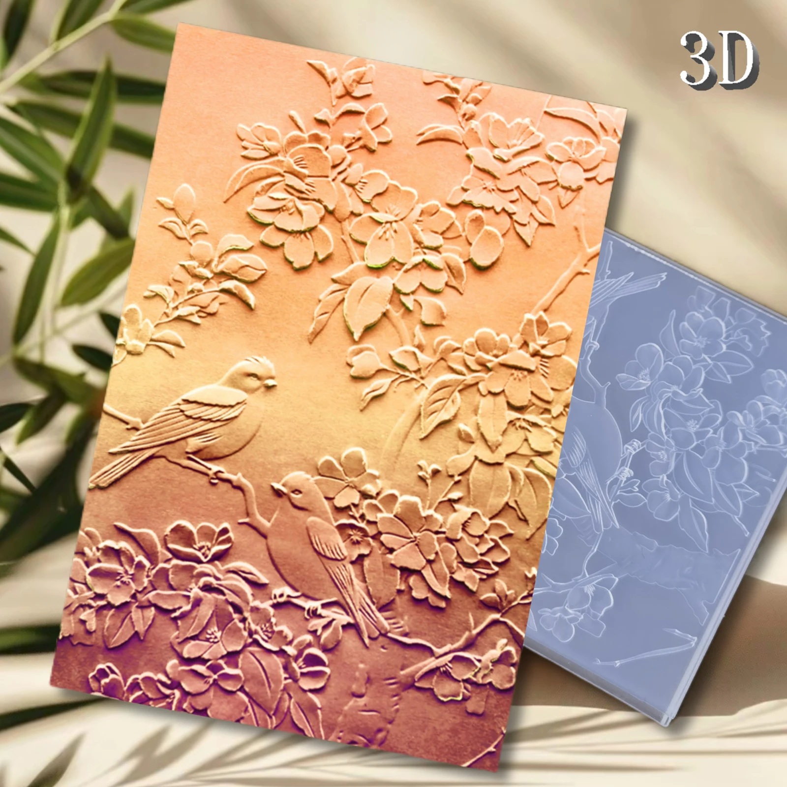 S elección popular, el diseño del elemento del popular carpeta en relieve 3D "Los pájaros en las ramas hablan ruidos, llenos de árboles y Beau