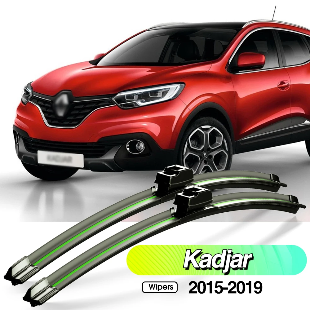 For Renault Kadjar 2015-2019 2pcs Front Windshield Wiper Blades Windscreen Window Accessories 2016 2017 2018