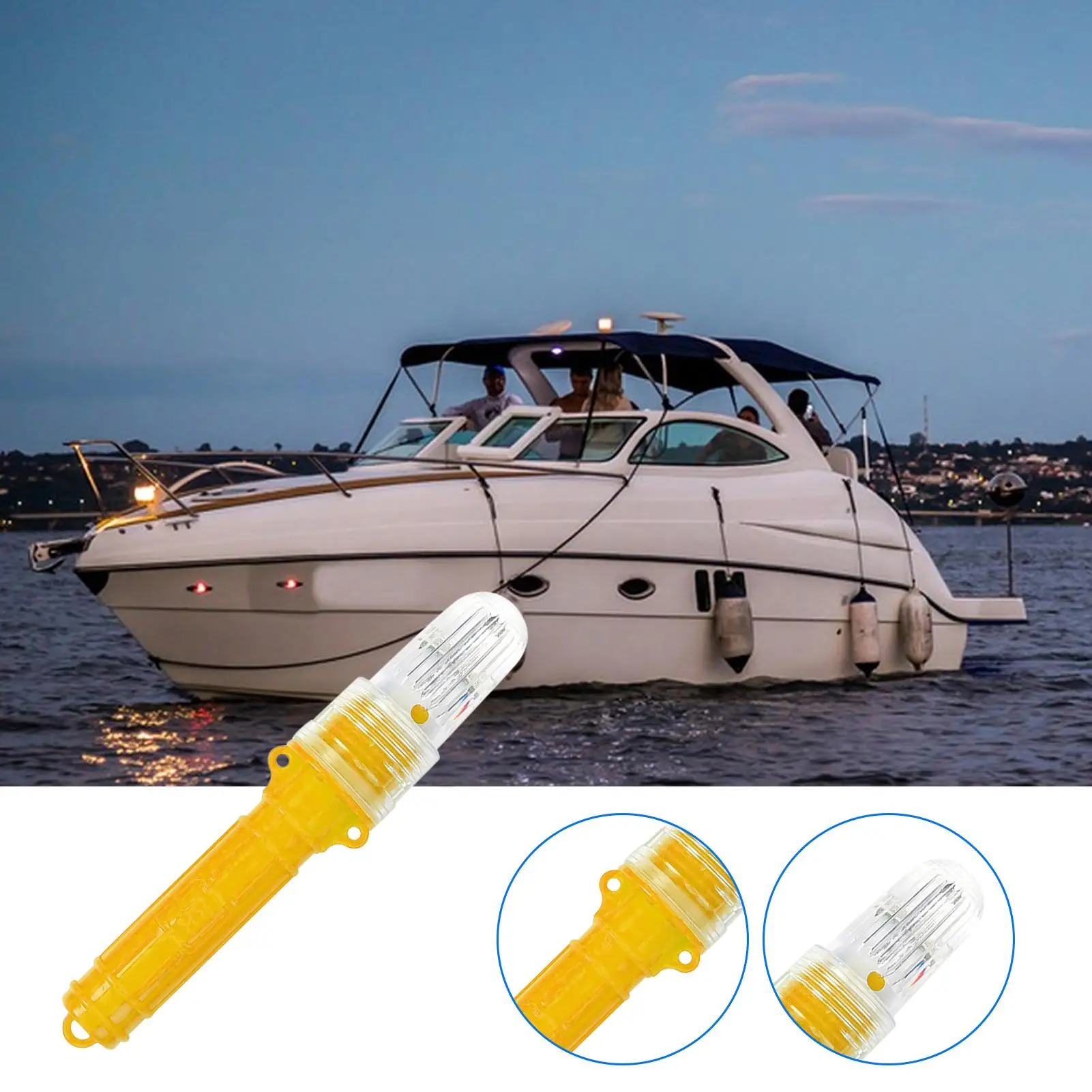 red LED Fishing Light Intelligent Boating Flares Safety Lights LED Light-controlled Fishery Lamp Buoy Signal Light Warning Light