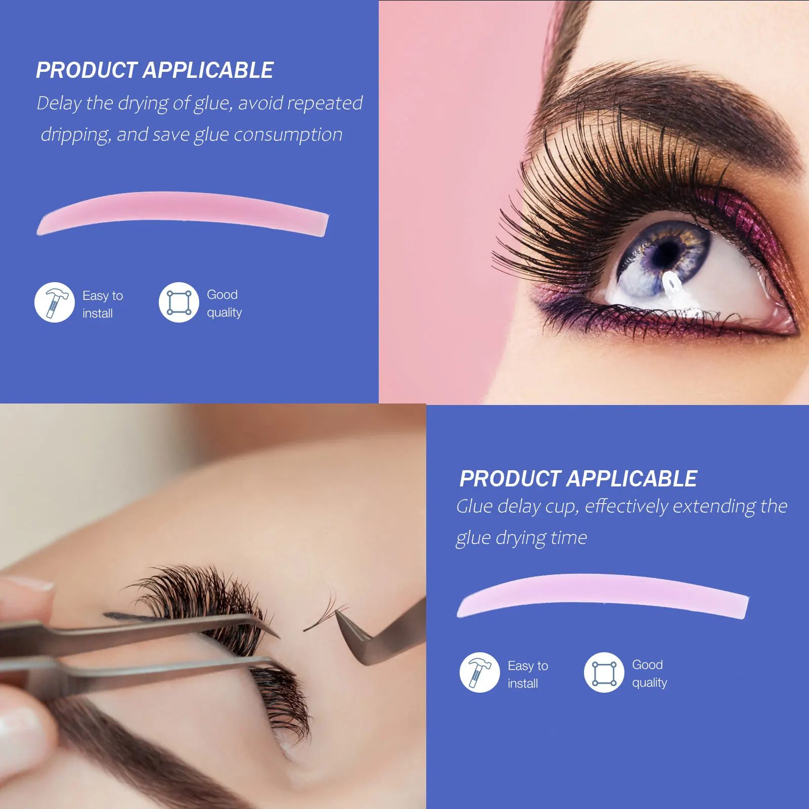 

Eyelash Perming Pad Gasket Reusable Silicone Curler Tool Refills Washable Long Natural Lashes Professional Home Use Makeup