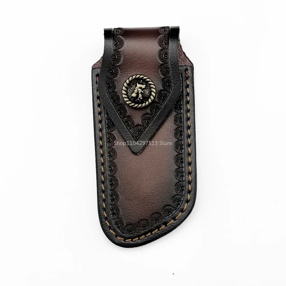 

Верхний цельный чехол для складного ножа для улицы, чехол из натуральной кожи, чехол для небольшого ножа