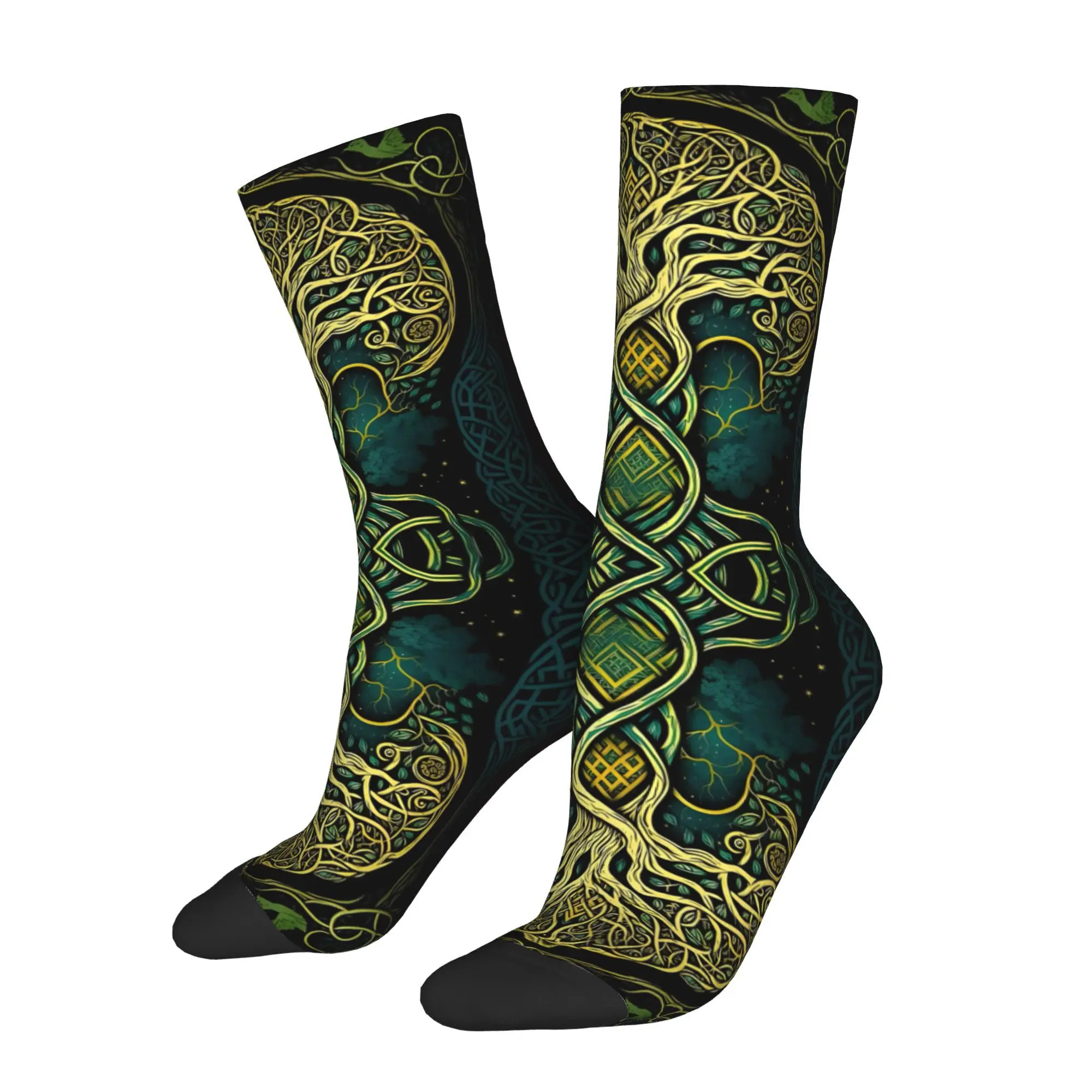 

Tree Of Life Men Cycling Socks All Season Breathable Athletic Crew Socks for Spring Summer Fall Winter
