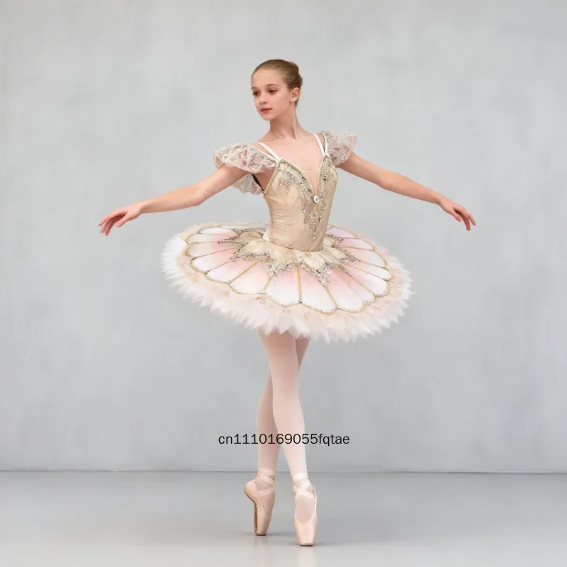 

Новое балетное платье-пачка для девочек 2026 года, костюм для выступлений «Спящая красавица», детский наряд балерины, одежда для танцевальных выступлений «Цветочная фея»