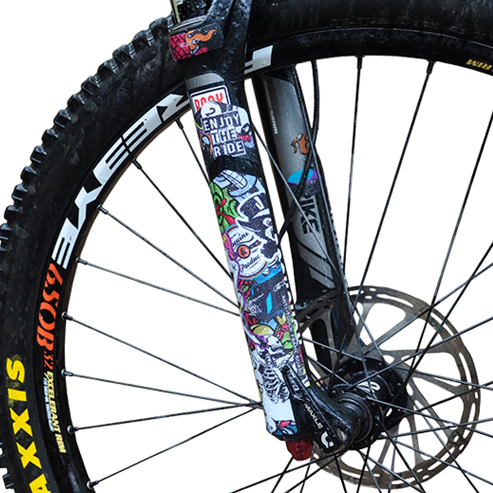 3D Bicycle Front Fork Protective Stickers Mountain Road Bike Frame Scratch-Resistant Sticker Decorations for Bicycle