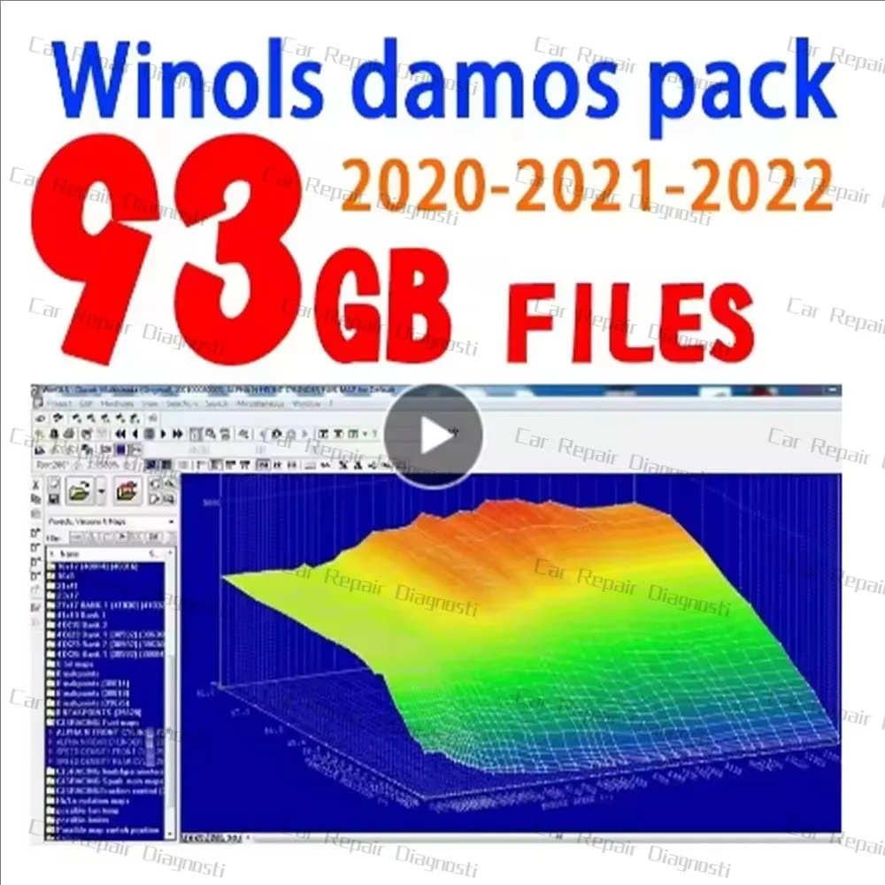 

2024 Newest best selling 93GB WINOLS DAMOS Big Archive Damos Mappacks for Winols Software Chip Tuning Maps All data maps file