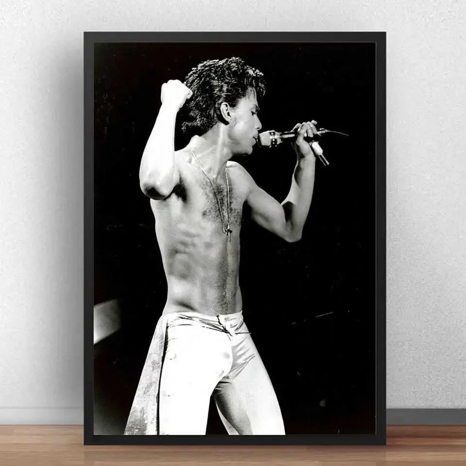Prince Rogers Nelson Poster Black White Rock Music Singer Star Art Painting Canvas Wall Pictures For Living Room Home Decor