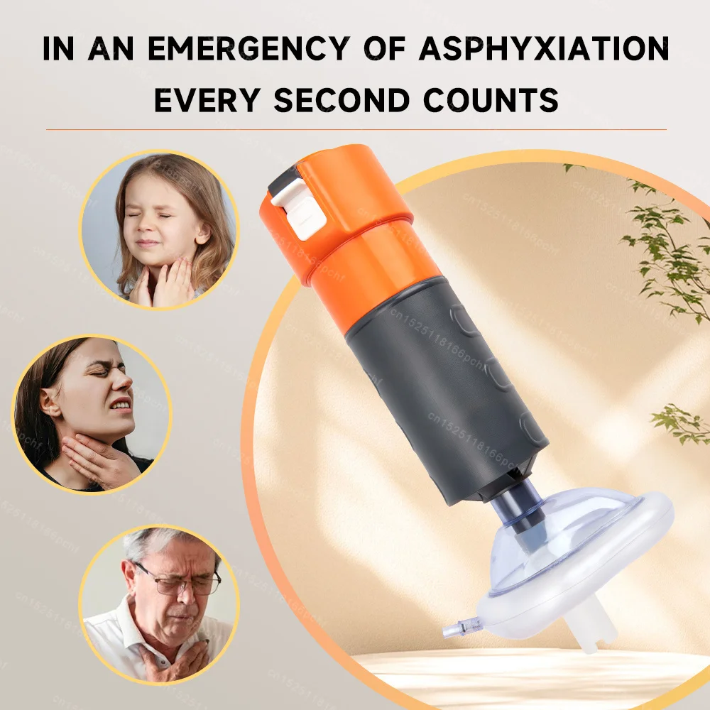 

Anti Choking Automatic Device Life Saving Suction Emergency Anti Asphyxia Mask CPR First Aid Kit Adults & Children Home Rescue