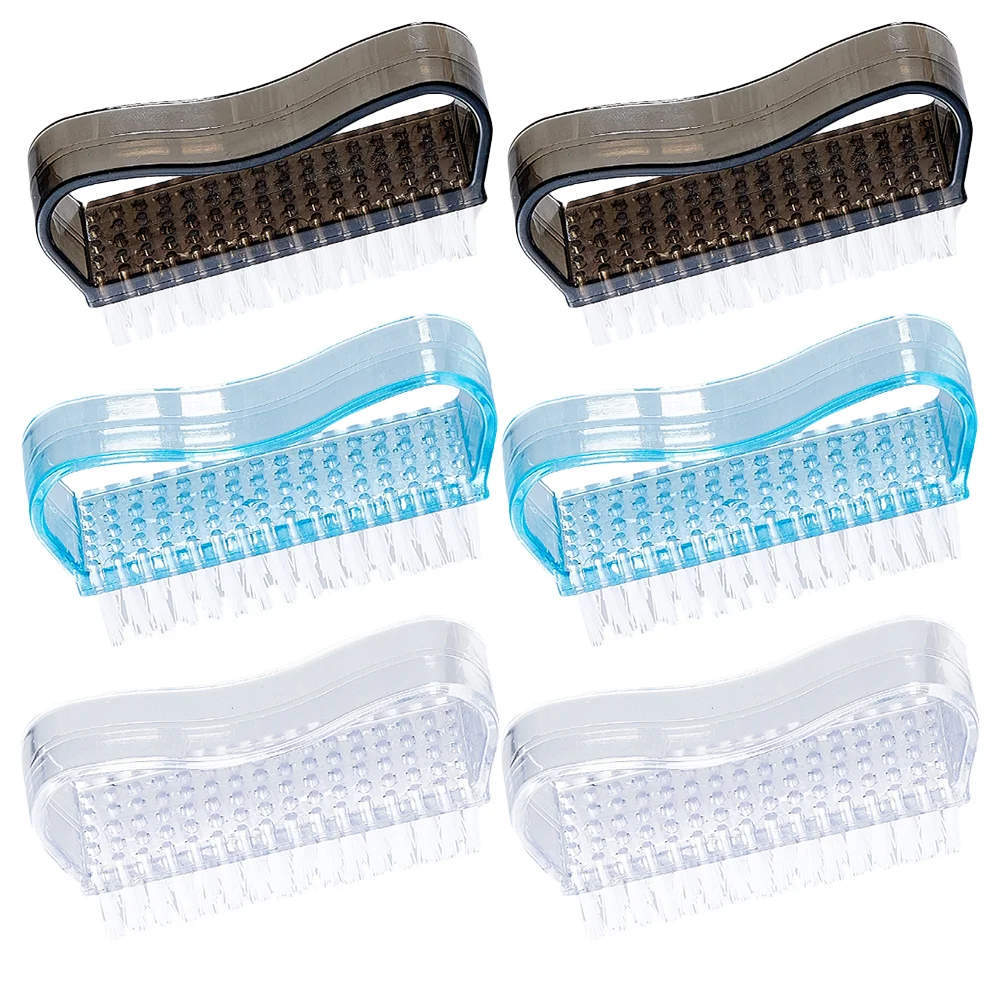 

6 Pcs Cleaning Brush Small Man Nail Fingernail Brushes for under Nails Pp Cleaner
