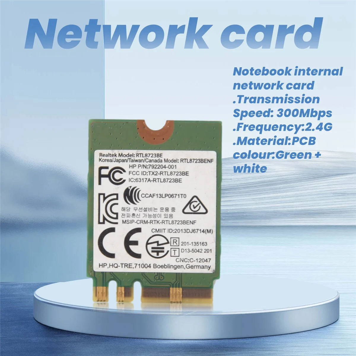 

Высококачественная карта Wi-Fi Realtek RTL8723BE 802.11N Bluetooth 4.0 NGFF Card