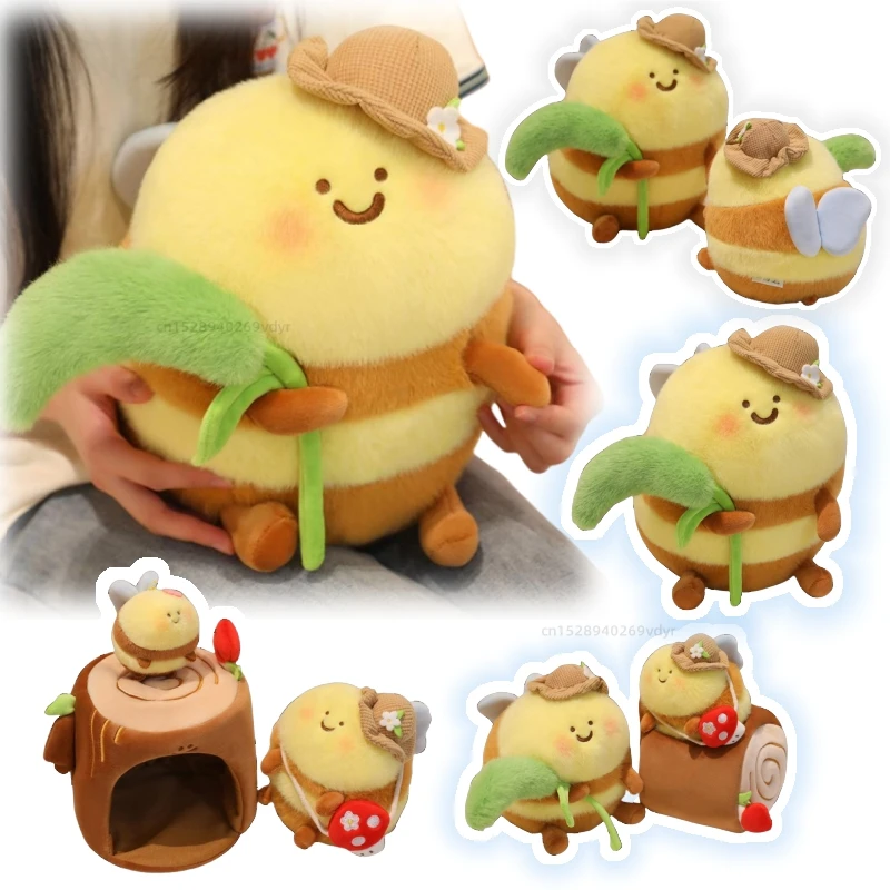 

Cartoon Bee Plush Toys Pendant Stuffed Insect Bee Plush Super Soft Honey Bee Plush Doll Bed Sleep Pillow Birthday Gifts Decor