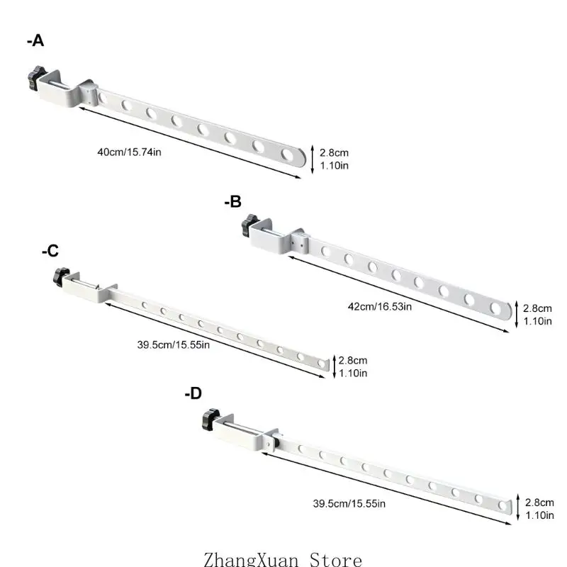 Platzsparender Wäscheständer für Balkon und Schlafsaal, 3 x – Detail 6
