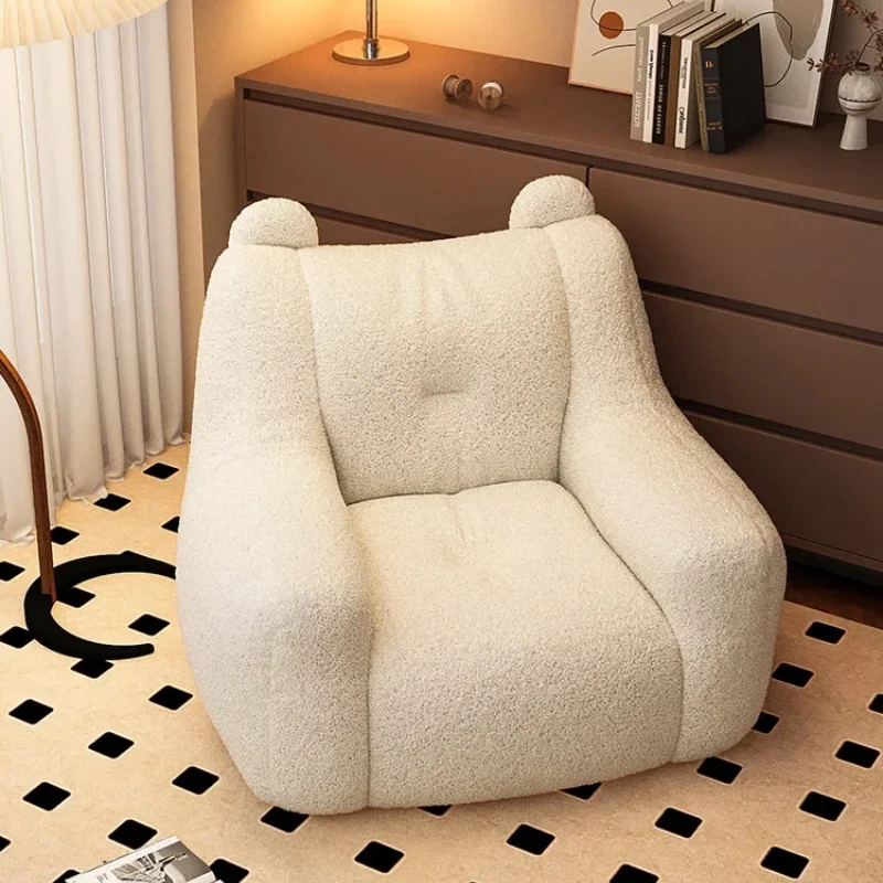 Creative Single Person Small Sofa Female Cartoon Lazy Sofa Chair Teddy Bear Sitting Pier Floating Window Tatami Reading Backrest