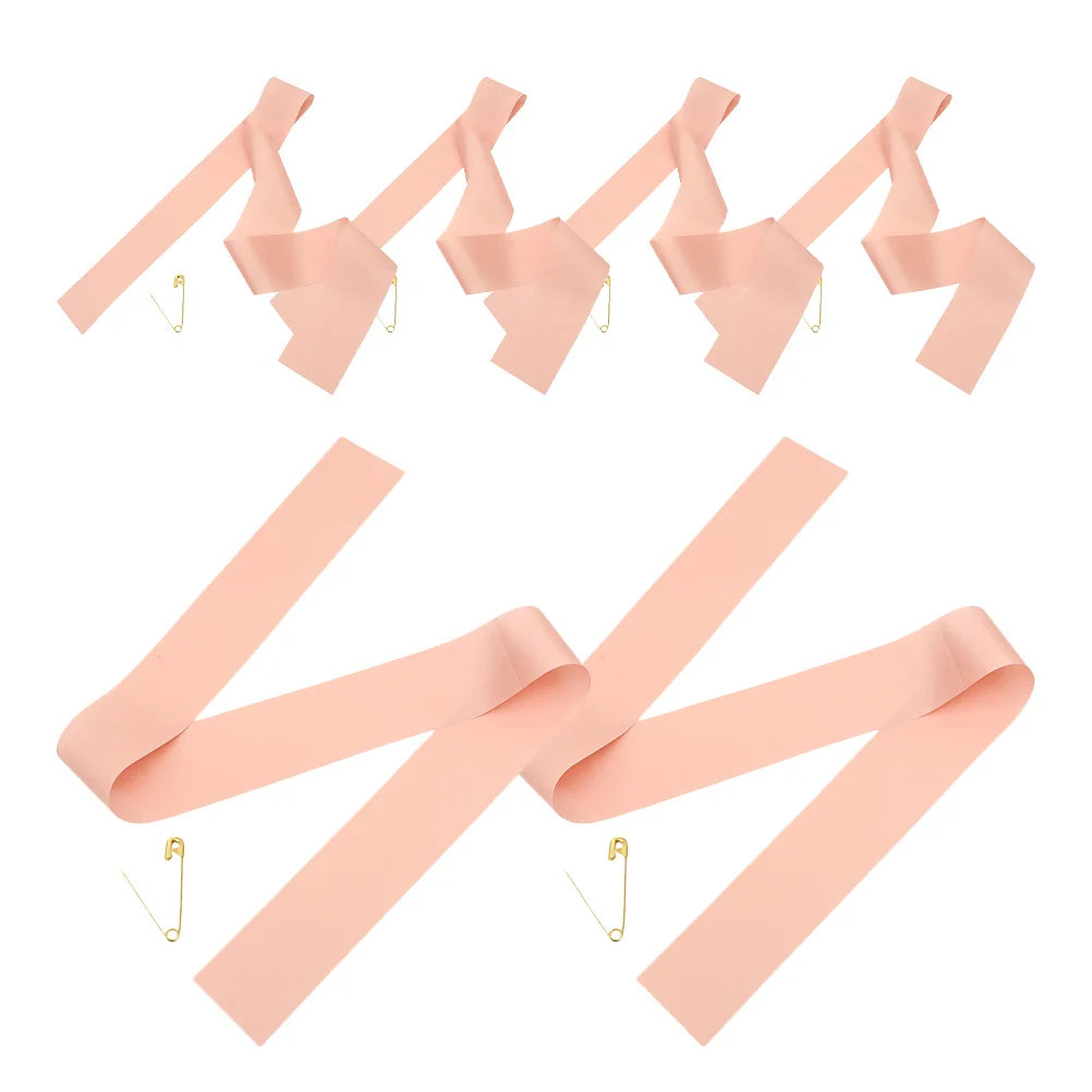 

6pcs Blank Diy Sash Party Decoration Wedding Bridal Shower Bachelorette Event Lightweight Keepsake Photo Prop Birthdays