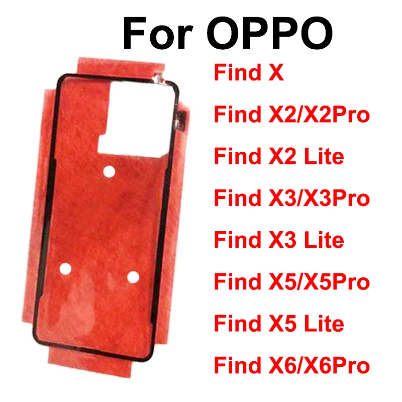 

For OPPO Find X X2 X3 X5 X6 Pro Lite Neo Rear Battery Door Housing Cover Adhesive Back Battery Housing Cover Sticker Replacement