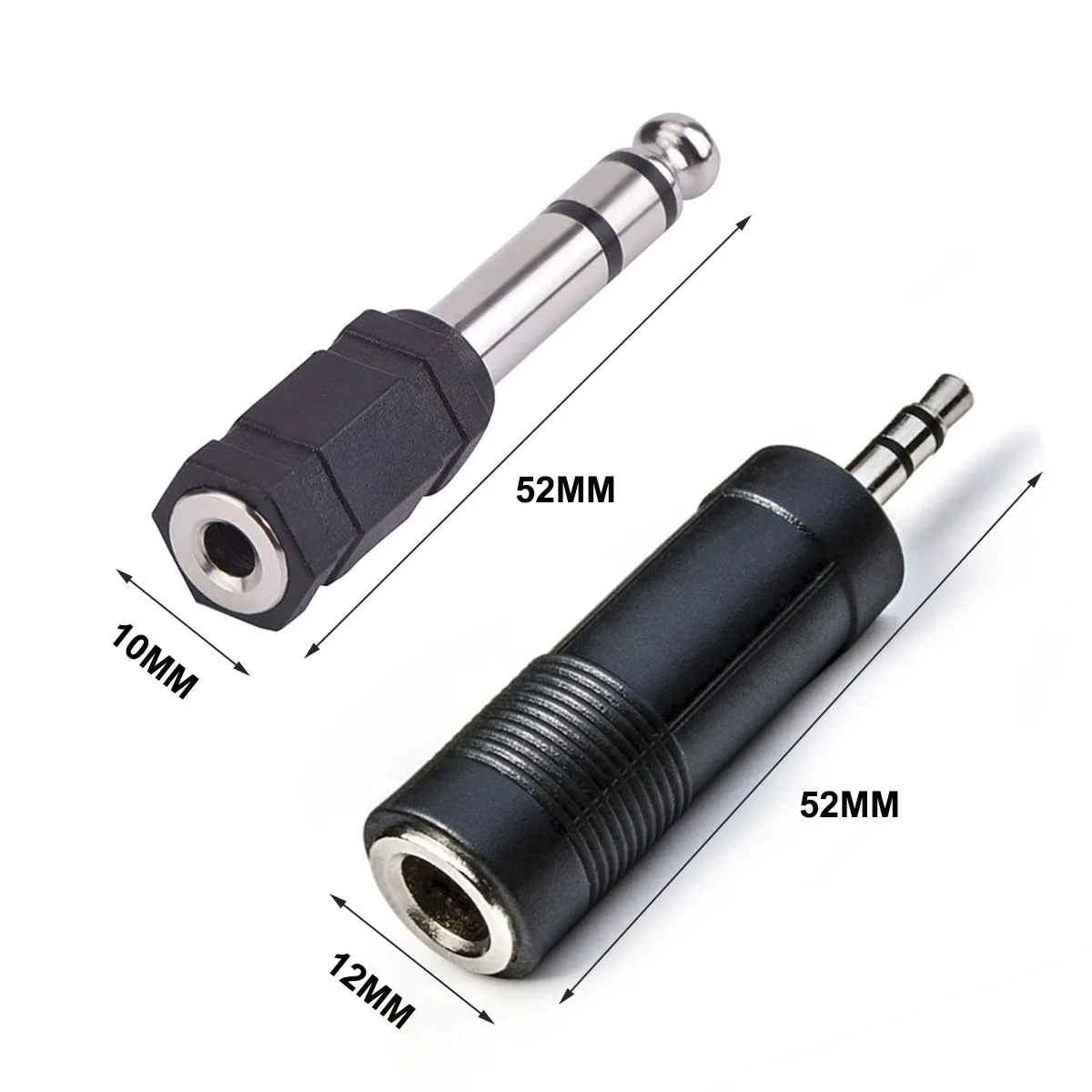 3.5mm Female To 6.35mm Male Stereo Headphone Audio Adaptor Microphone Connector For Pro Audio Applications