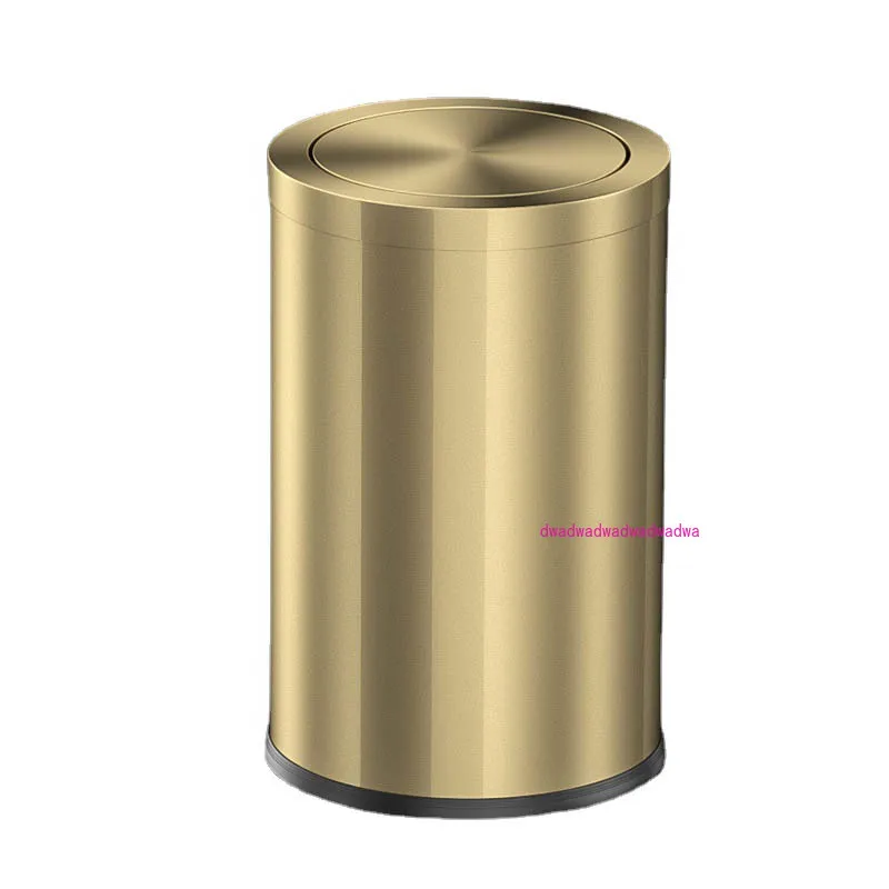 

Stainless Steel 2022 Trash Can Metal Gold Elegant Cleaning Tools Garbage Bin Container Wast Recycle Cubo De Basura Office Trash