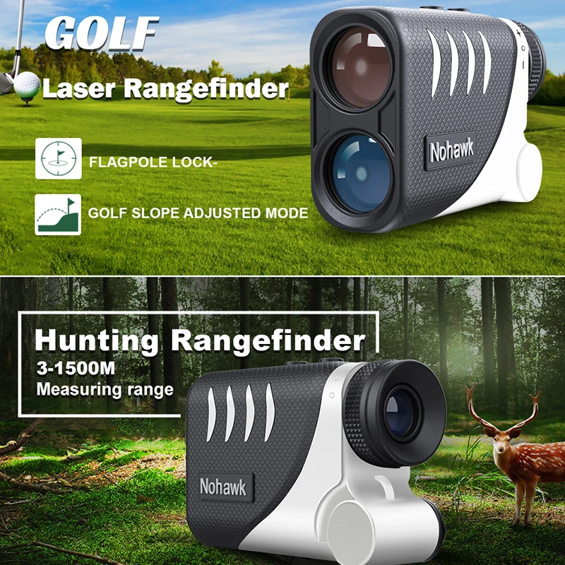 Nohawk 600 m 800 m 1000 m 1200 m 1500 m Golfteleskop-Laser-Entfernungsmesser mit Speichermodusfunktion und Datenspeicherfunktion