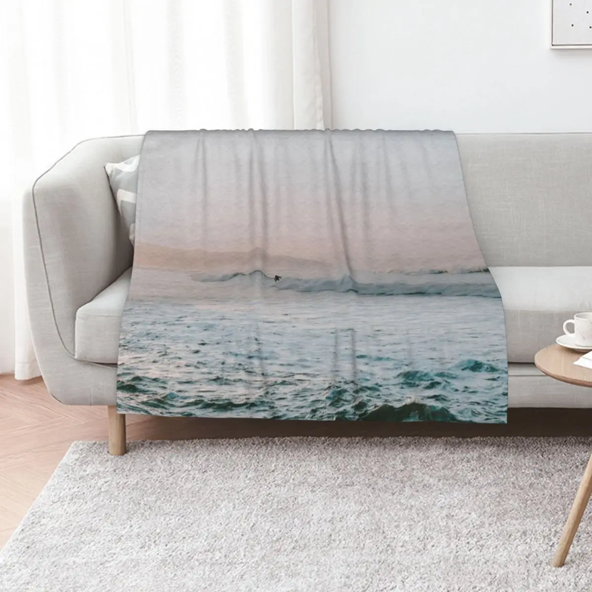 

summer waves Throw Blanket Sofa Quilt Flannel Fabric christmas decoration Sofa Blankets