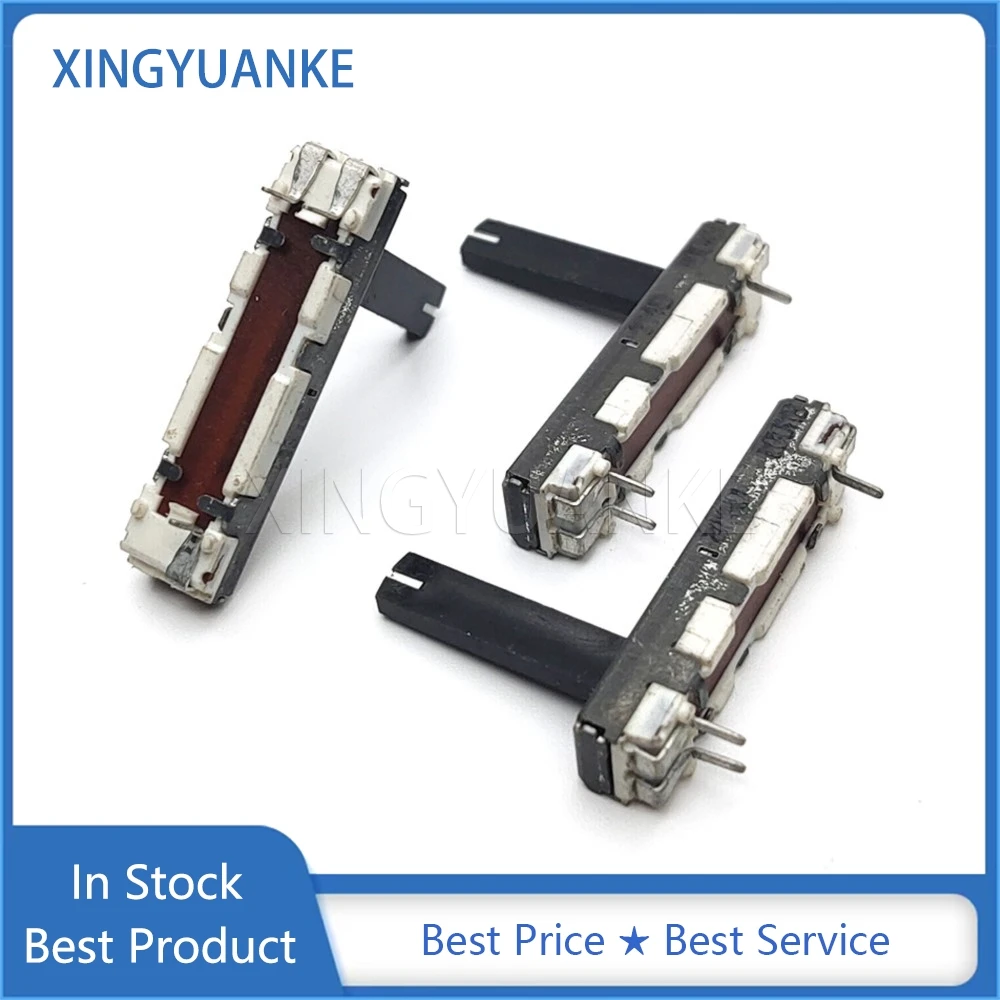 4PCS 35MM Straight Sliding Potentiometer B100K With Midpoint 3.5CM Single Channel Mixer Fader B104 3Pin Handle Length 20MM