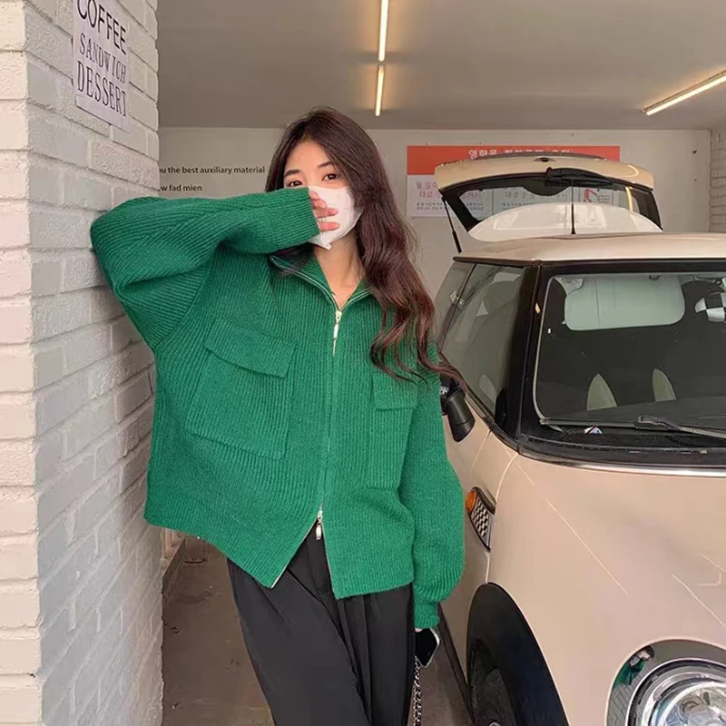 

Gidyq Autumn Women Corduroy Jacket Korean Fashion Streetwear Loose Outerwear Casual Female Big Pocket All Match Coats New