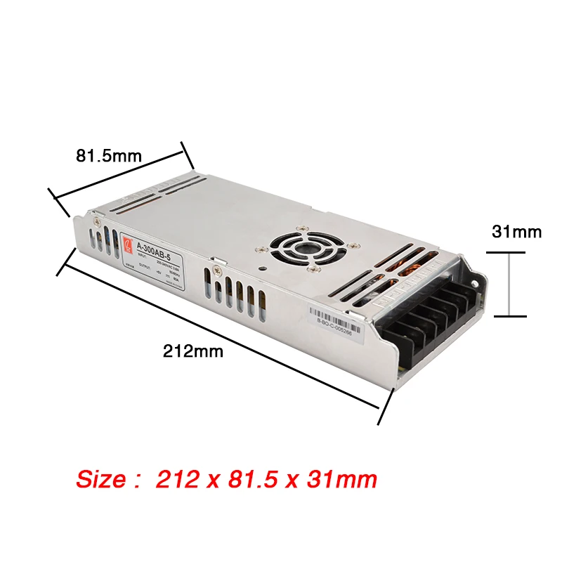 Chuanglian A-300AB-5 / AC 220V to 5V 60A 300W Power Supply Fan cooling For LED Display Screen