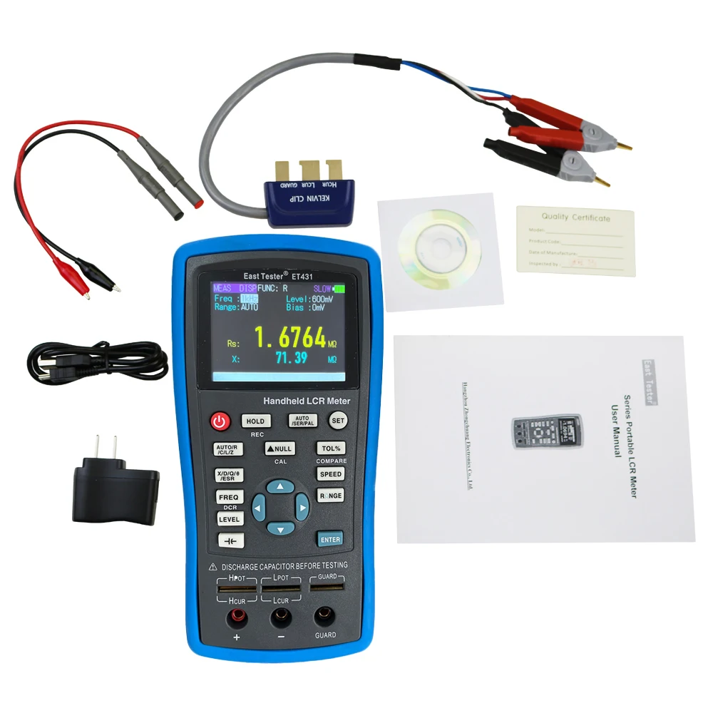 ET43 Series Handheld LCR Digital Bridge Meter Multifunctional High Precision Capacitance Inductance Resistance Meter