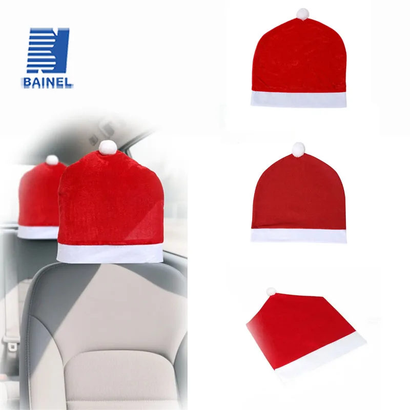 

Christmas Holiday Decorations Car Chair Costume Christmas Hat Seat Cover Atmosphere Arrangement Festive Accessories