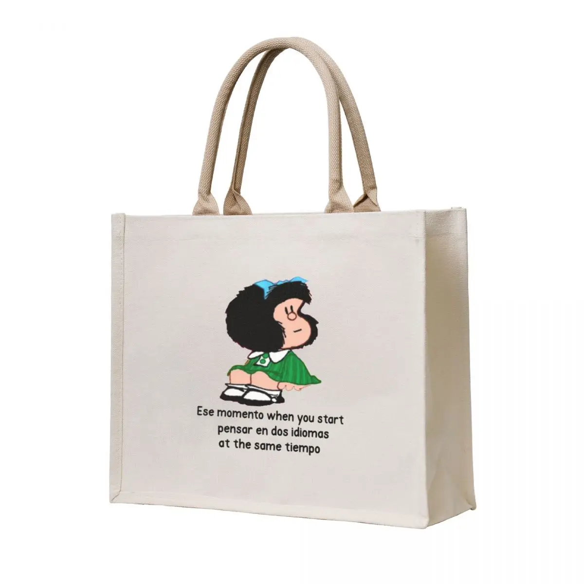 

Ese momento when you start pensar en dos idiomas at the same tiempo Tote Bag Women's bag sac pour femme Gift bags
