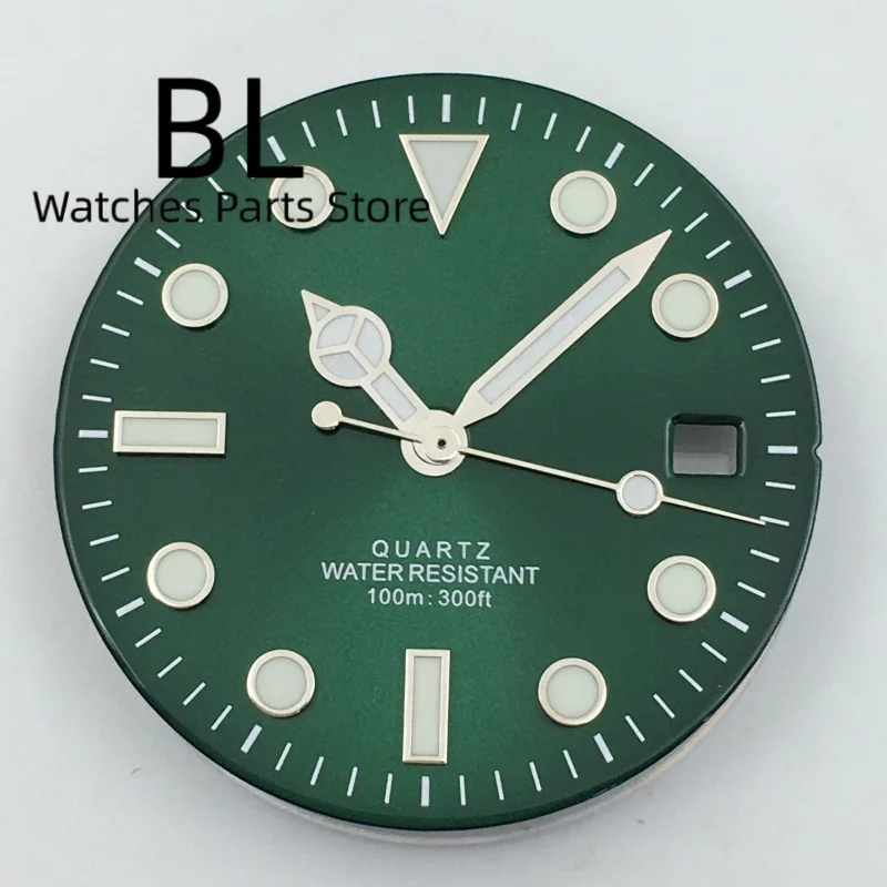 BLIGER 29 مللي متر روندا 515 ساعة الطلب مع مجموعة اليد أسود أبيض وردي أخضر أمة الله الهاتفي الأخضر مضيئة صالح روندا 515 حركة الكوارتز