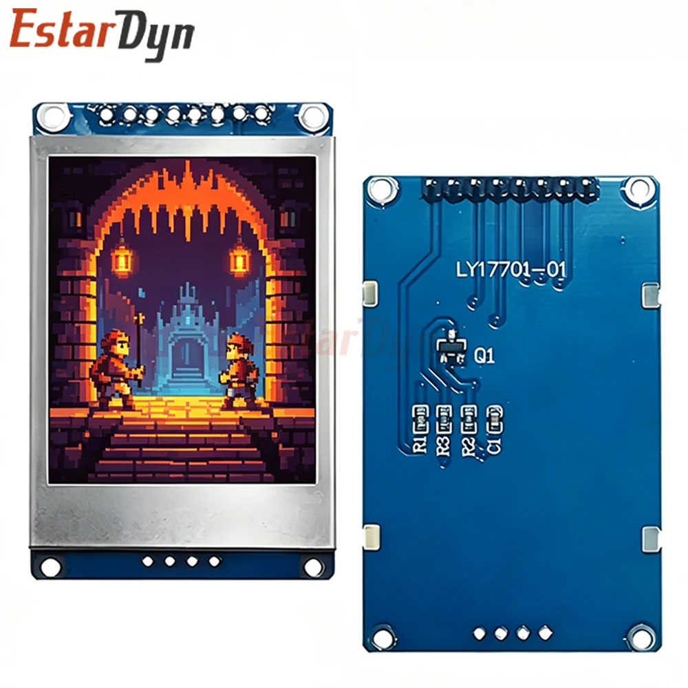 Estardyn 1.77 Inch 128x160 Full Color TFT LCD Module SPI Interface ST7735 Driver for ESP32 ESP8266 DIY