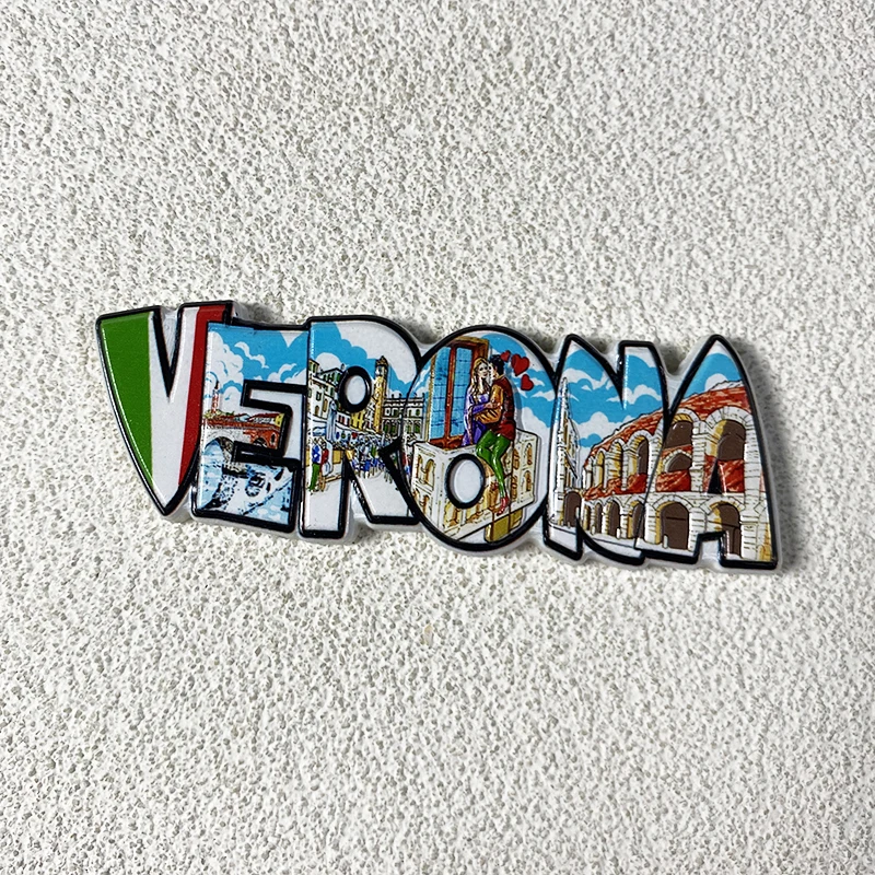 

Verona, Italy Tourist souvenirs Creative decoration 3d stereo place name logo Magnetic refrigerator magnets