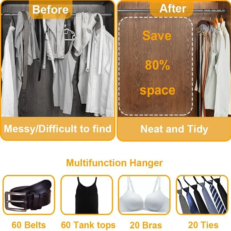 Holz Gürtel Rack Frauen Lagerung Kleiderbügel Für Kleidung Fall Hüte Bh Hause Kleidung Hängen Haken Schränke Multifunktionale Kleiderbügel – Detail 2
